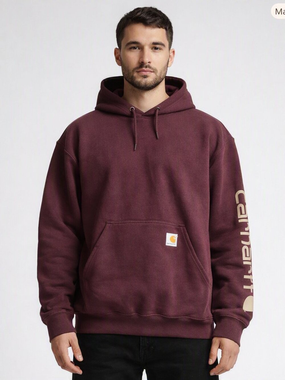 Carhartt Loose Fit Midweight Logo Sleeve Graphic Hoodie Size L
